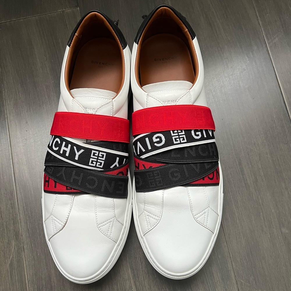 Givenchy Multi Logo Strap Urban Street Slip On Sneaker Sz 45